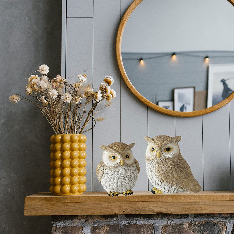 2 Piece Baby-Barn Owl Figurine Set