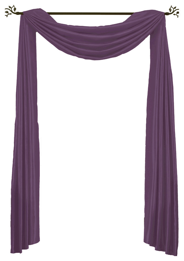 Single Soho Decorative Faux Silk Scarf, Purple