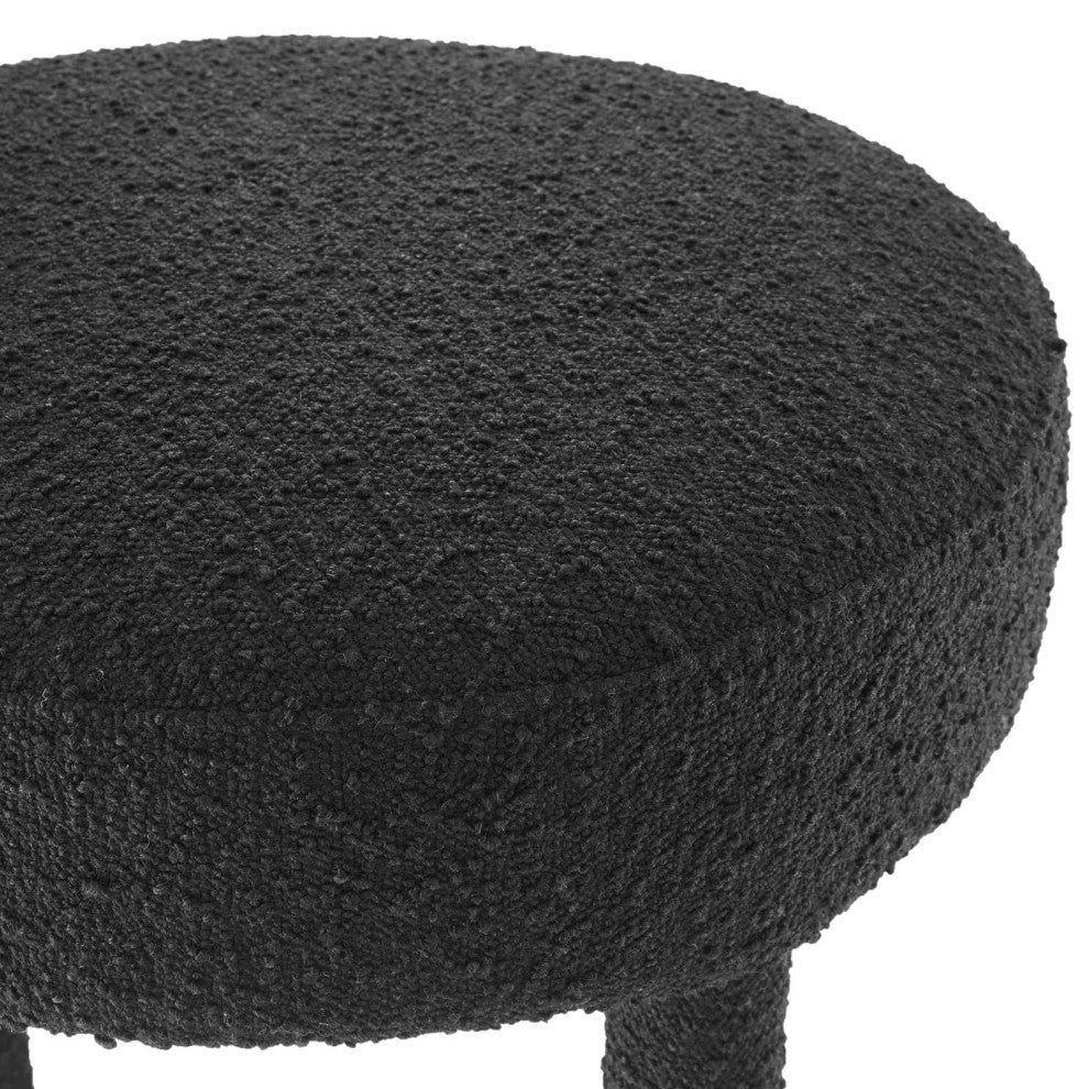 Toulouse Boucle Fabric Bar Stool - Black Black