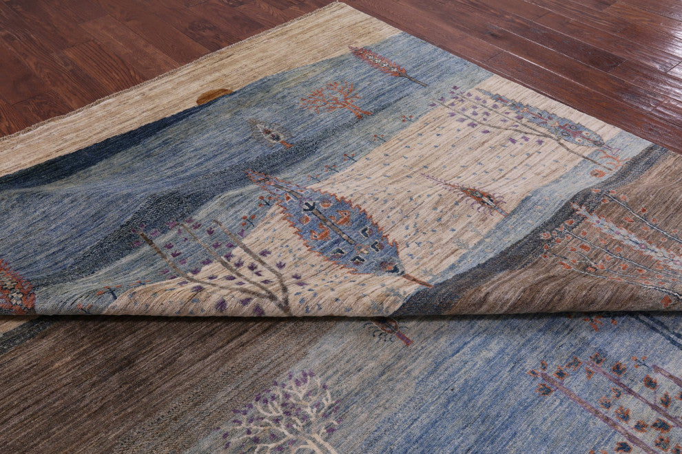 Handmade Persian Gabbeh Tribal Wool Rug 8' 10" X 11' 10" Q7924