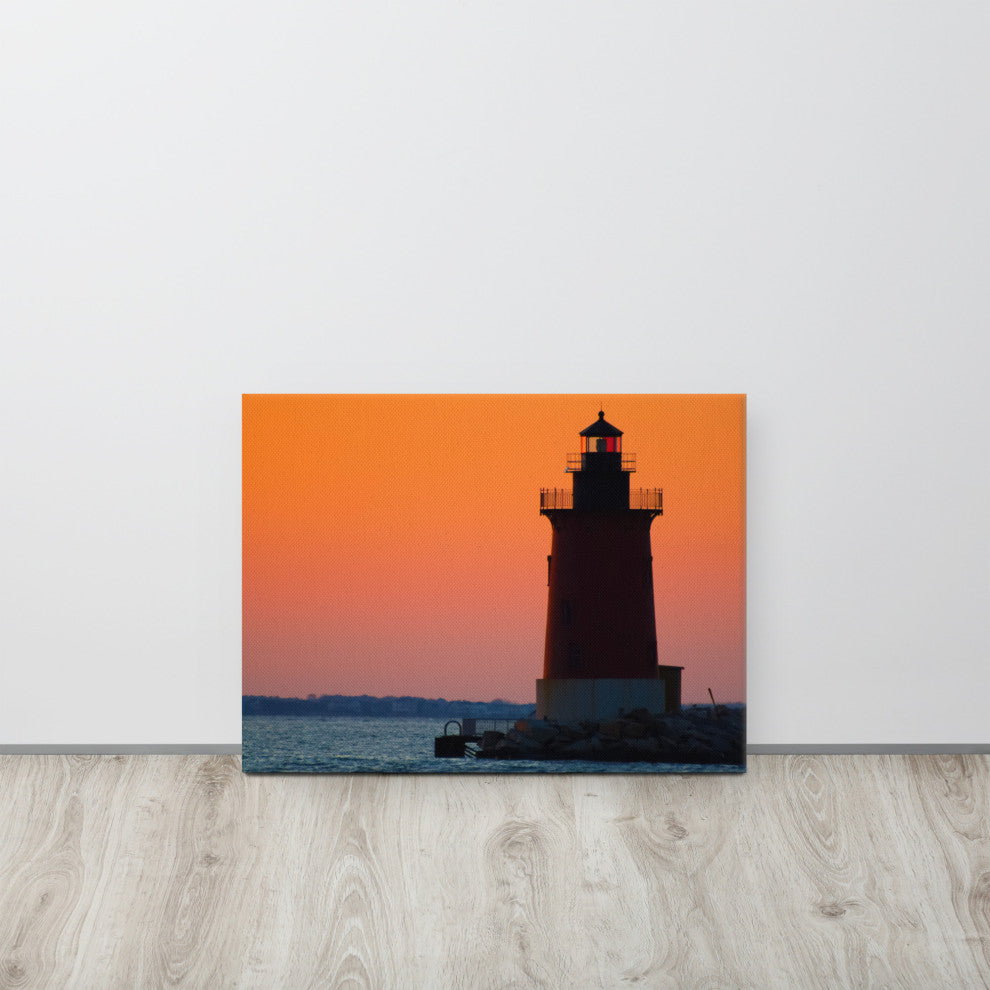 Sunset at Henlopen State Park 3 Coastal Canvas Wall Art Print, 18" X 24"
