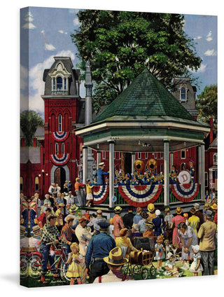 "Patriotic Band Concert" Print on Canvas by Stevan Dohanos