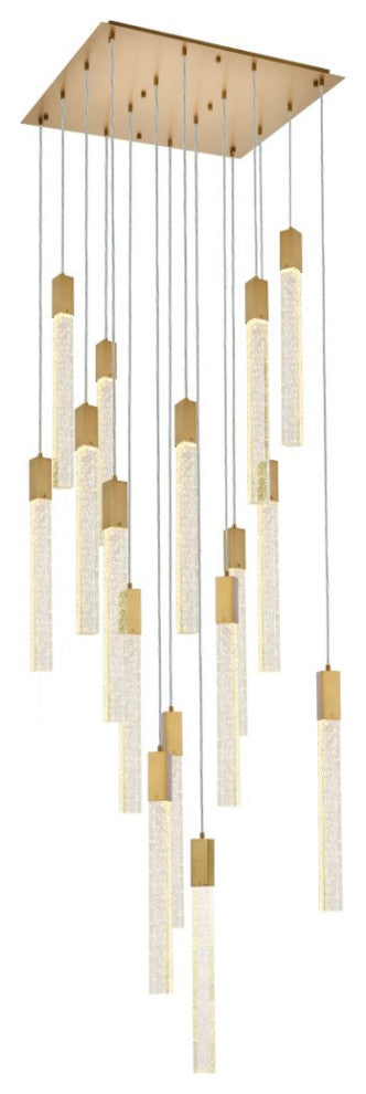 Wade 16-Light Pendant, Satin Gold
