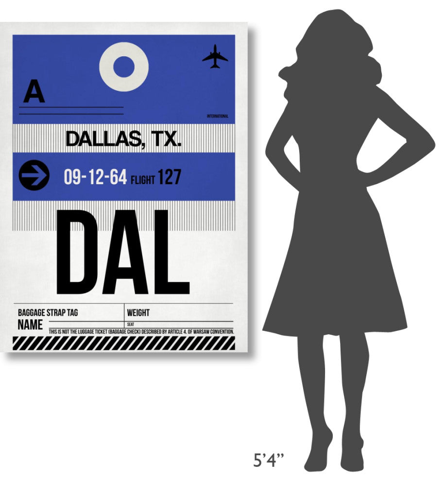"DAL Dallas Luggage Tag 1" Fine Art Print