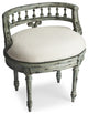 Vintage Sea glass Blue Vanity Seat