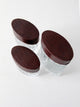 Consigned, Vintage Glass Jars With Leather Lids Set of 3