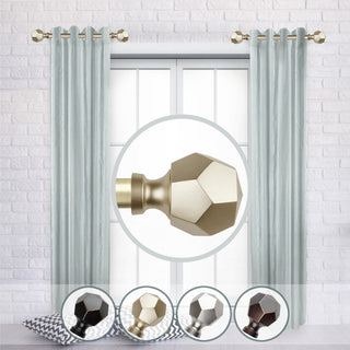 Theobald Side Curtain Rods 12-20", Light Gold
