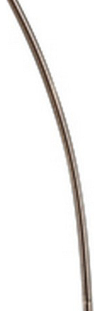 Benzara BM240433 Floor Lamp With Curved Metal Frame and Drum Shade, Antique Gold