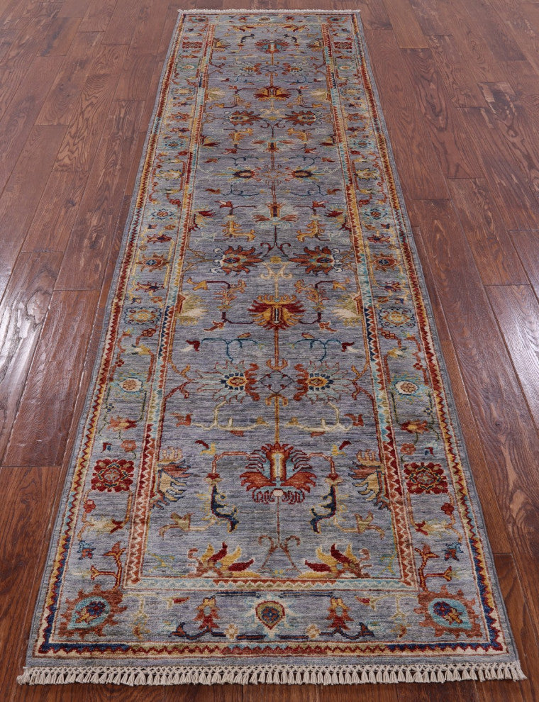 Runner Handmade Persian Tabriz Wool Rug 2' 9" X 9' 8" Q8392