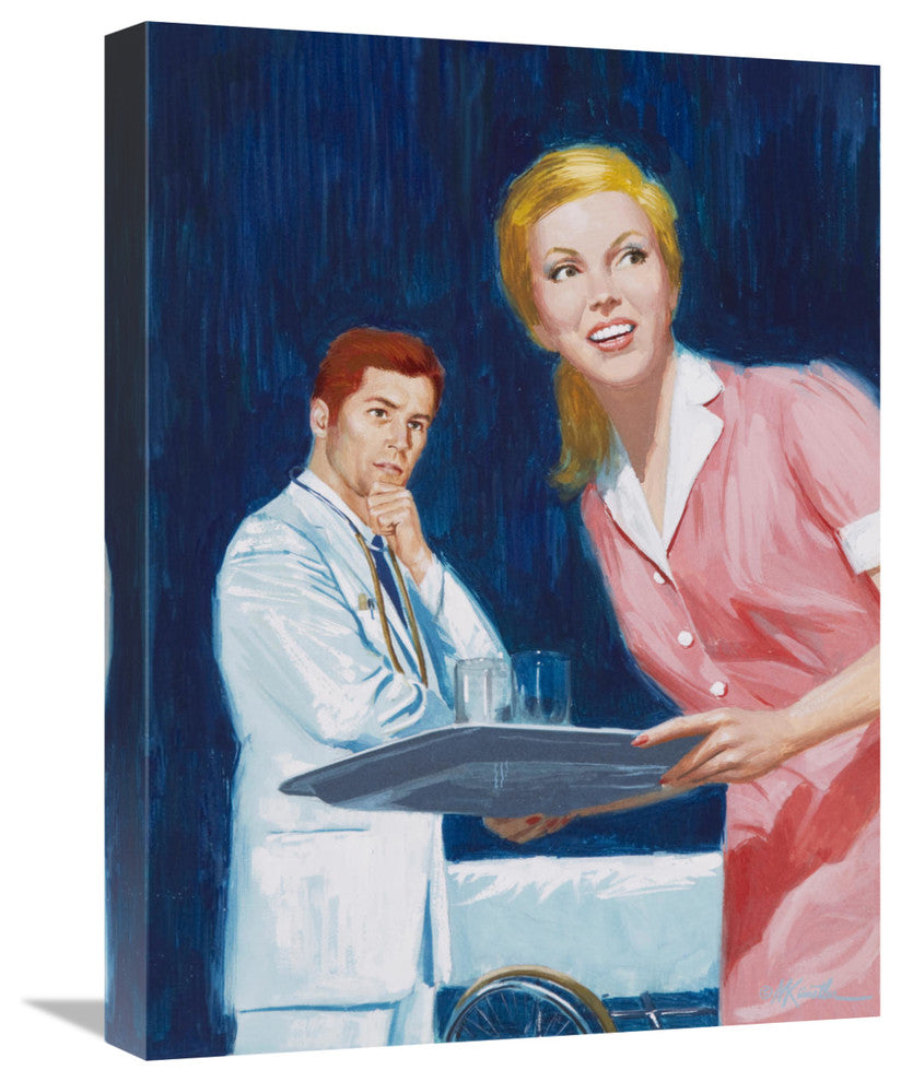 "Hospital Romance" Stretched Canvas Giclee by Mort Kunstler, 17"x22"
