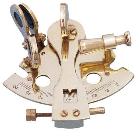 Sextant Paperweight, Brass, 3''