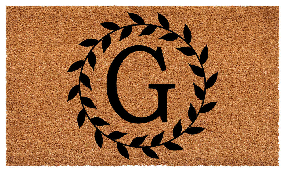 Calloway Mills Laurel Wreath Doormat, Letter G