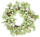 24" Cotton With Leaves Wreath