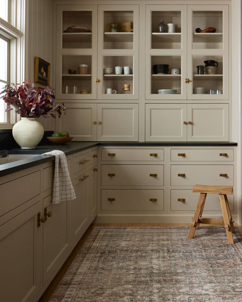 Chris Loves Julia x Loloi Jules Ink / Terracotta 9'-6" x 14' Area Rug