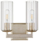 Quorum 574-2-60 2-Light Vanity Light, Aged Silver Leaf