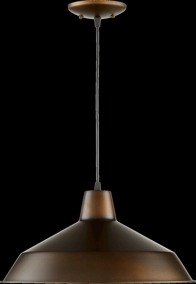 Quorum 1-Light 16" Pendant, Oiled Bronze