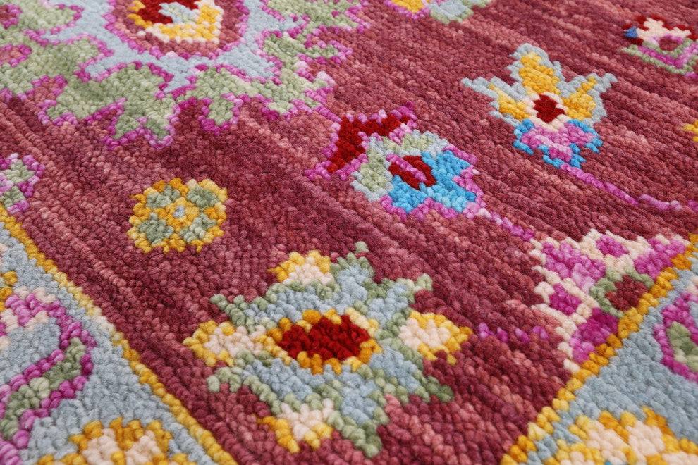 Runner Turkish Oushak Handmade Wool Rug 2' 6" X 10' 4" - Q15494