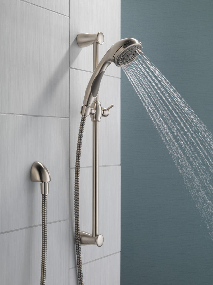 Delta Premium 3-Setting Slide Bar Hand Shower, Stainless, 57014-SS