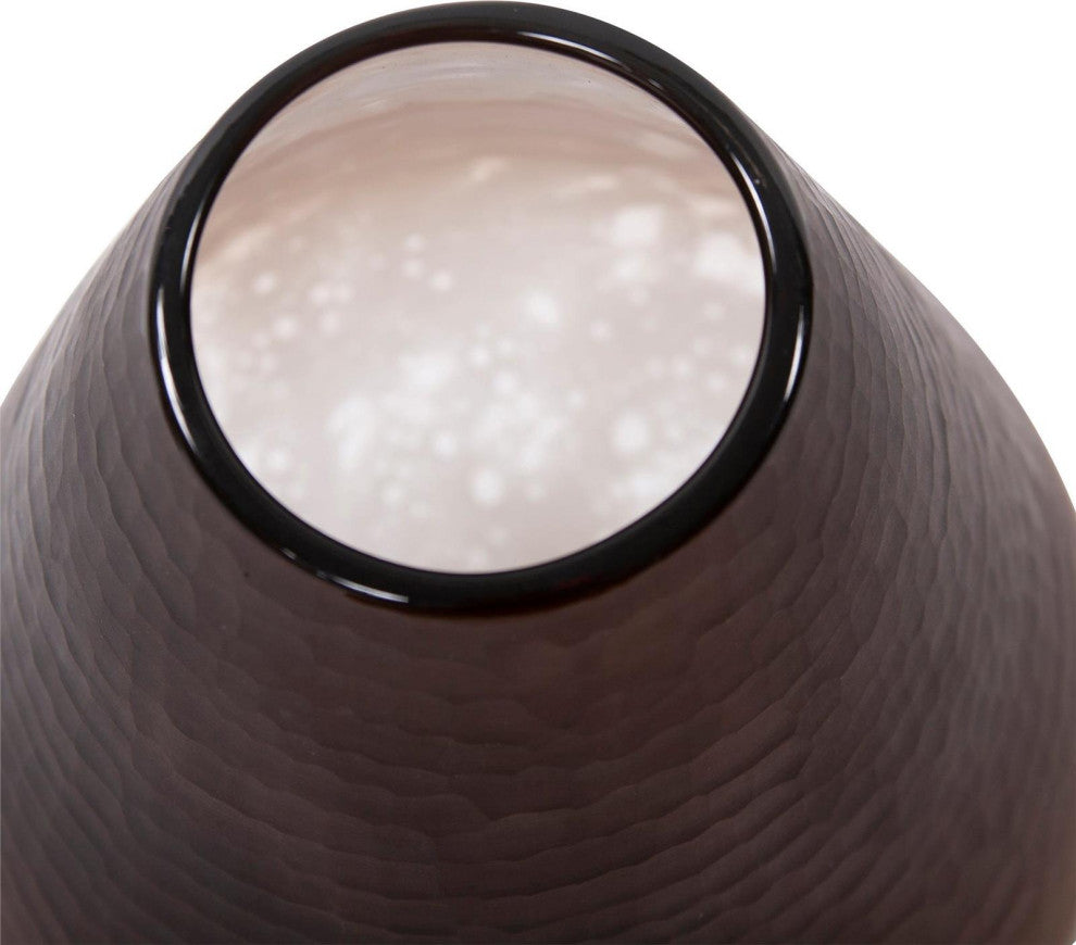 Artistic Slanted Earth Vase, Unique Focal Piece