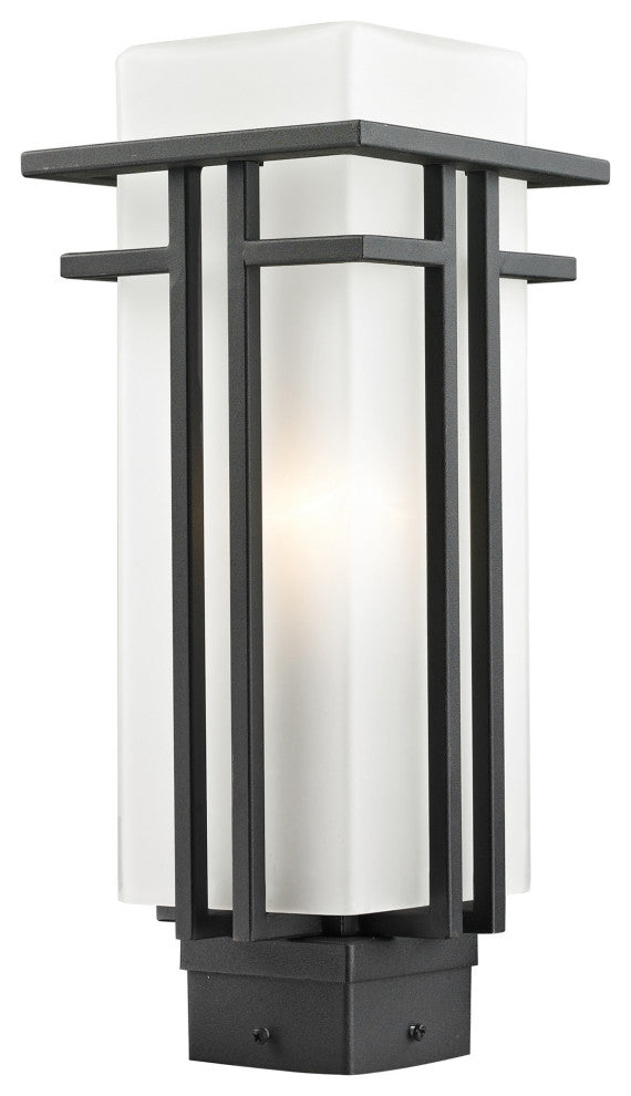 Z-Lite 549PHM Abbey 1 Light Outdoor Post Light - Black