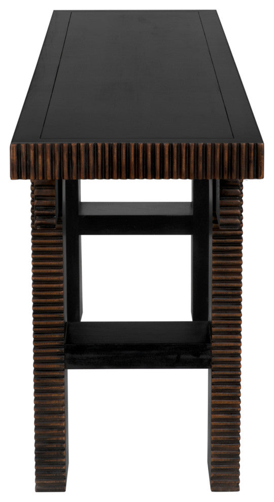 Noir Furniture Nabu Console With Light Brown Trim
