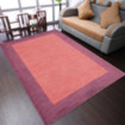HAND TUFTED WOOL ECO-FRIENDLY AREA RUGS-Orange&Purple Color, Contemporary
