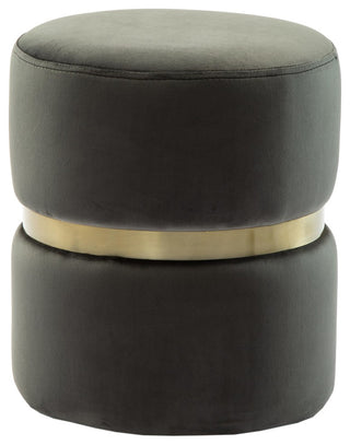 TOV Furniture Yamma Grey Velvet Ottoman
