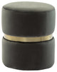 TOV Furniture Yamma Grey Velvet Ottoman