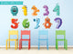 Monster Numbers Fabric Wall Decals, Size Large
