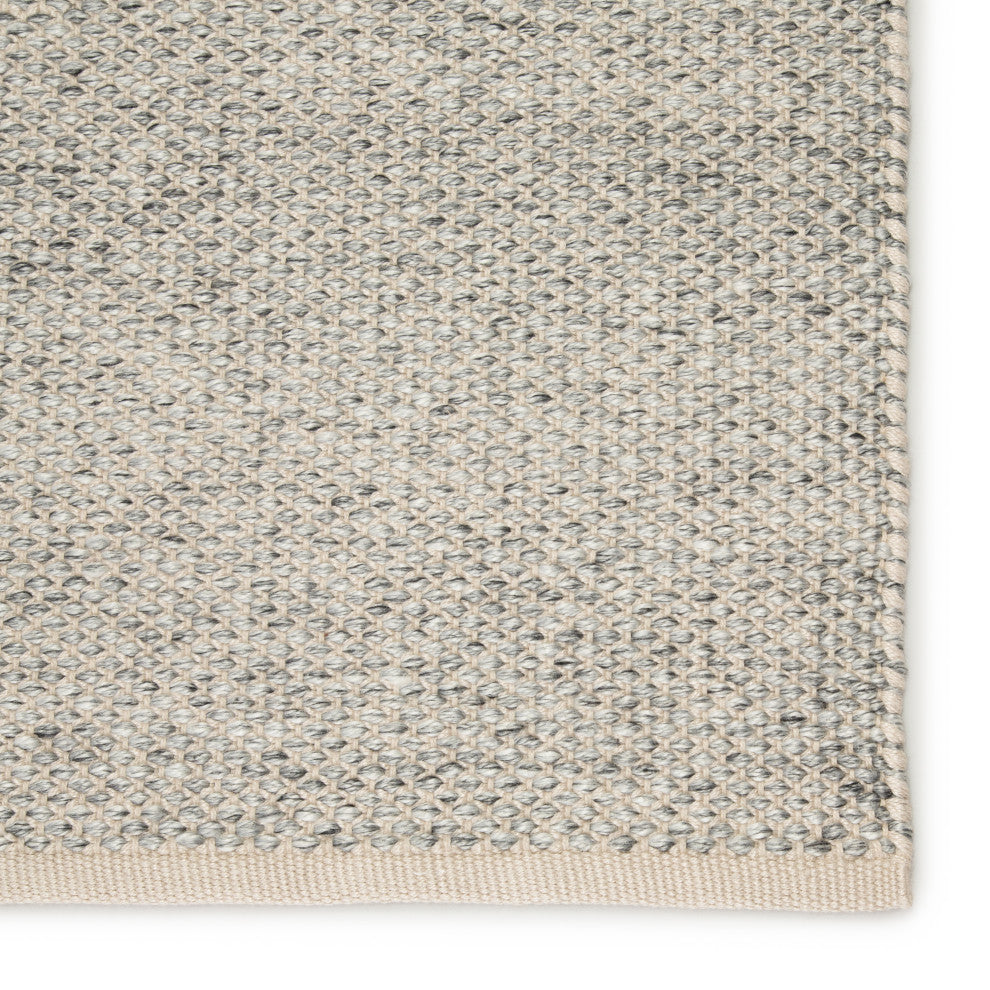 Jaipur Living Lamanda Indoor/Outdoor Solid Light Gray/Ivory Area Rug, 10'x14'