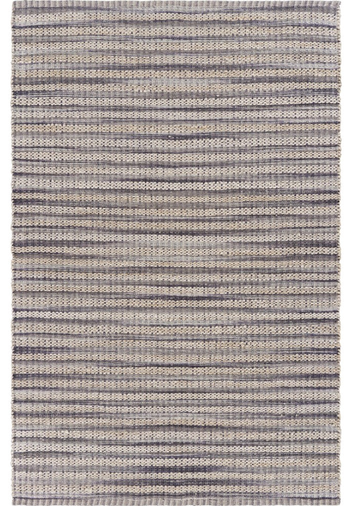 8" x 10" Brown and Gray Striped Area Rug