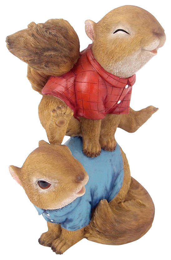 Leaping Squirrels Garden Statue