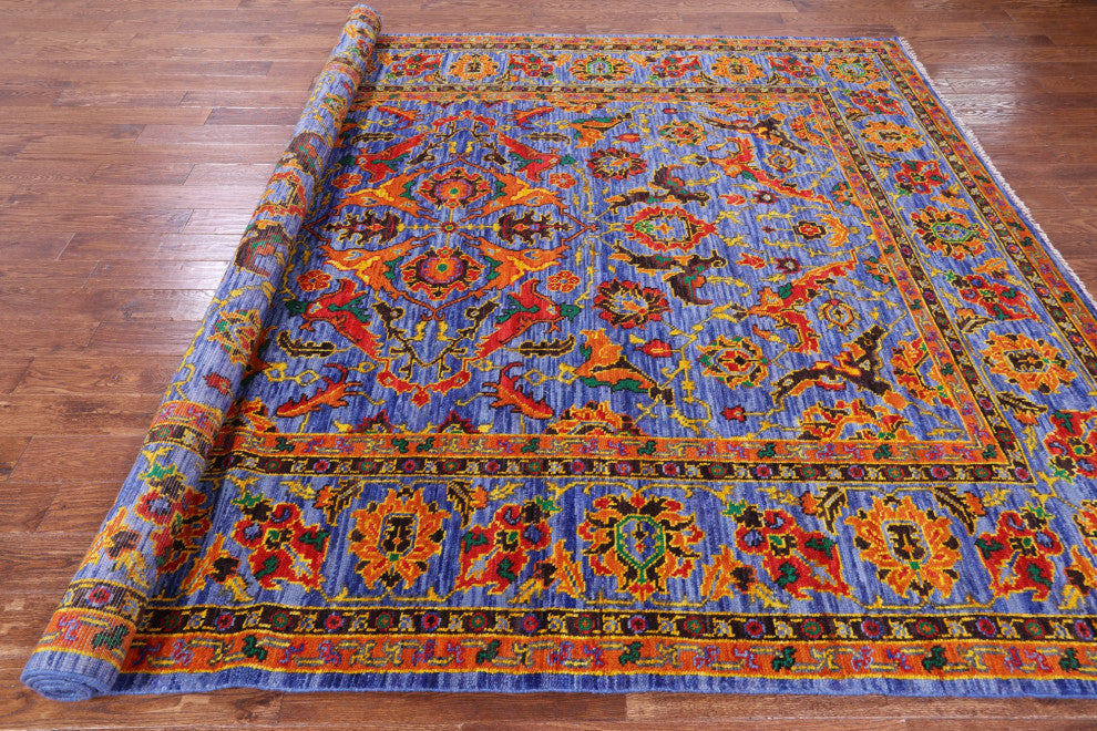 9' 0" X 12' 1" Heriz Serapi Handmade Wool Rug - Q13703
