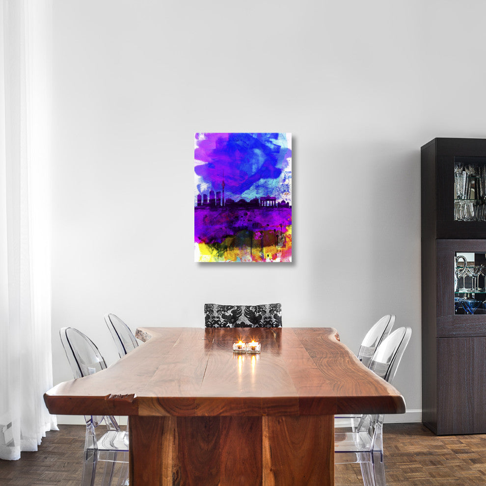 "Berlin Watercolor Skyline" Fine Art Print