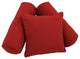 Solid Twill Throw Pillows With Inserts, 3-Piece Set, Ruby Red