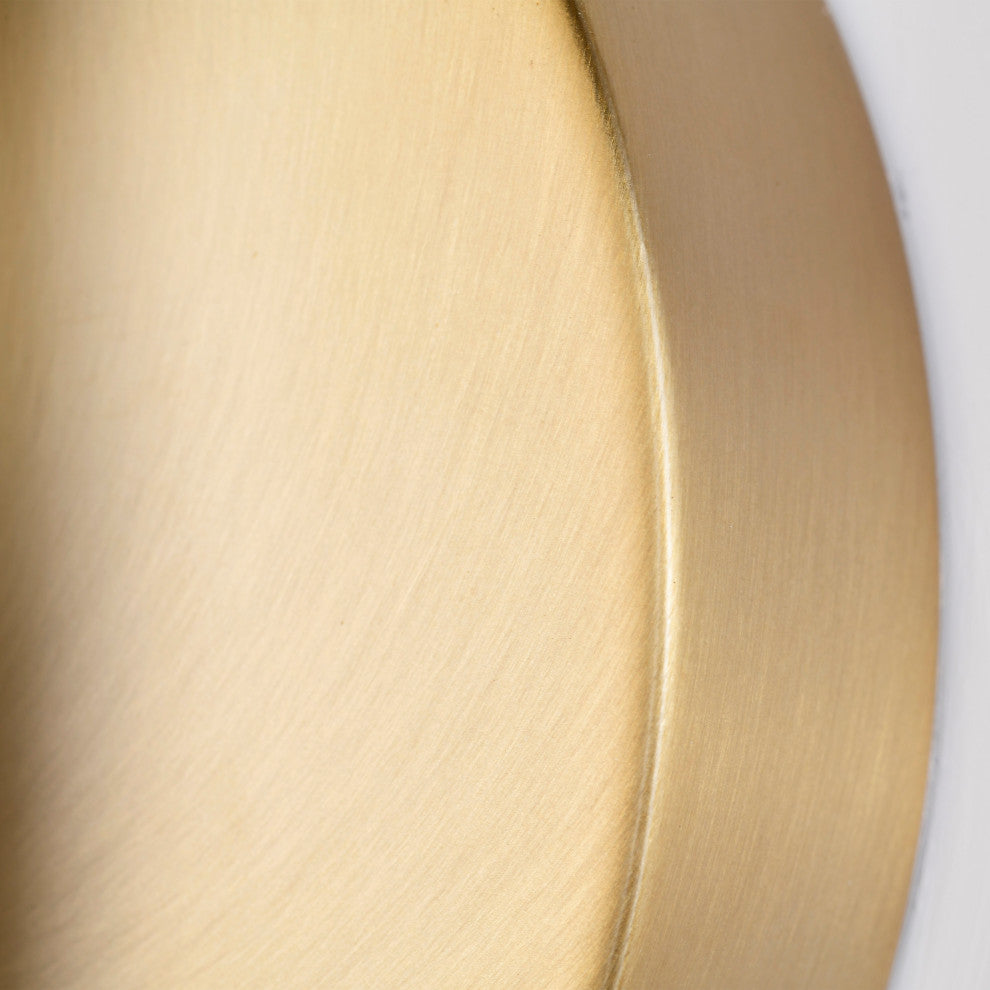 Trilby 2-Light Wall Sconce, Matte White With Burnished Brass