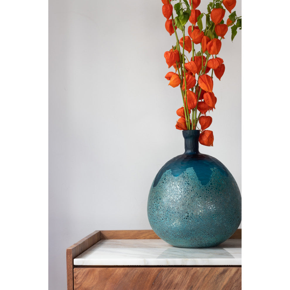 Contemporary Nix Vase Blue - Blue