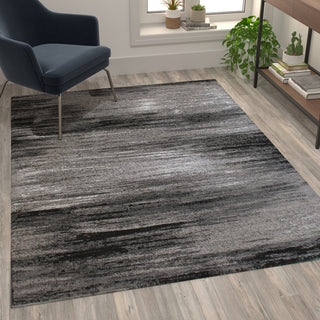 Rylan Collection Abstract Pattern Area Rug-Grey - 5' x 7'