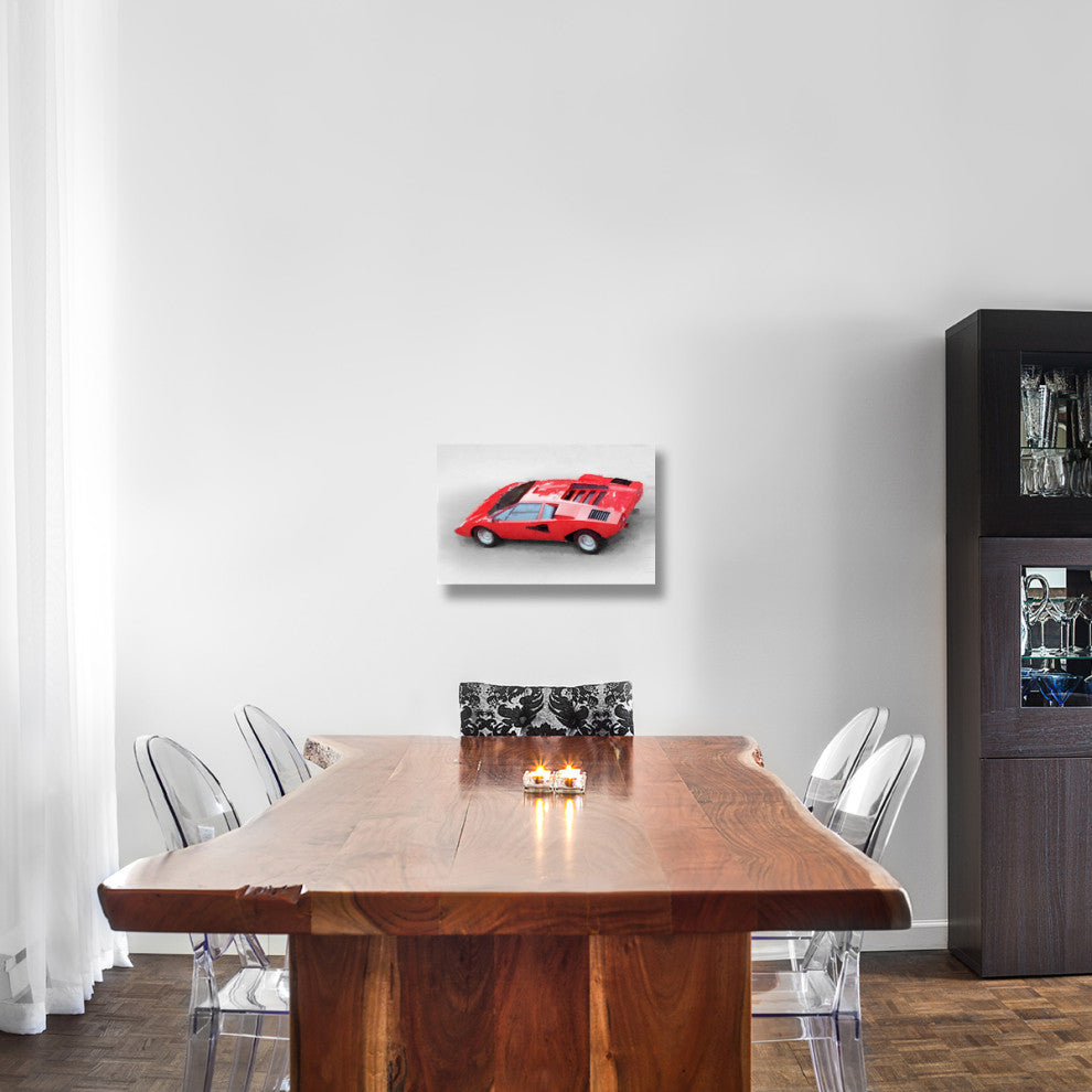 "1974 Lamborghini Countach Watercolor" Fine Art Print