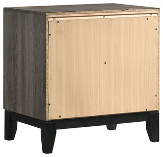 Watson 2-drawer Nightstand Grey Oak