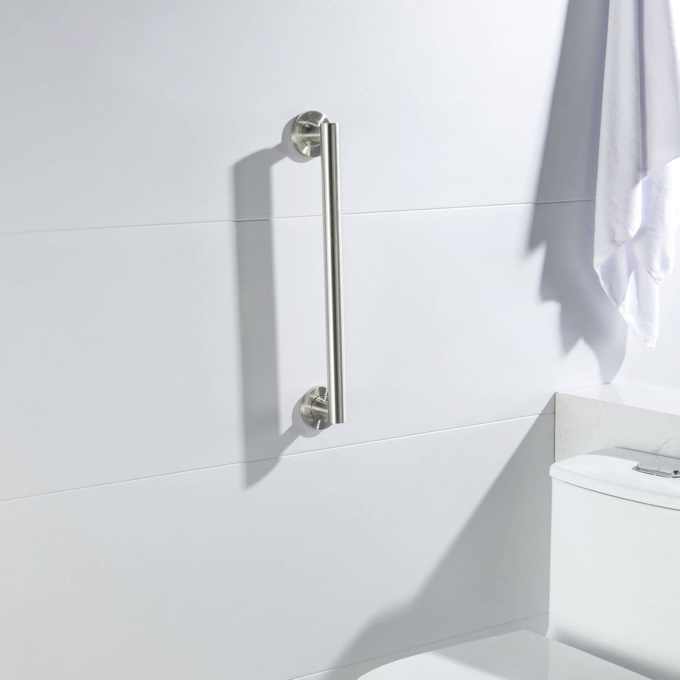 18" Stainless Steel Bathroom Safety Grab Bar, Brushed Nickel