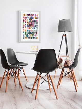 "Rainbow Homes" Framed Painting Print, 16"x24"