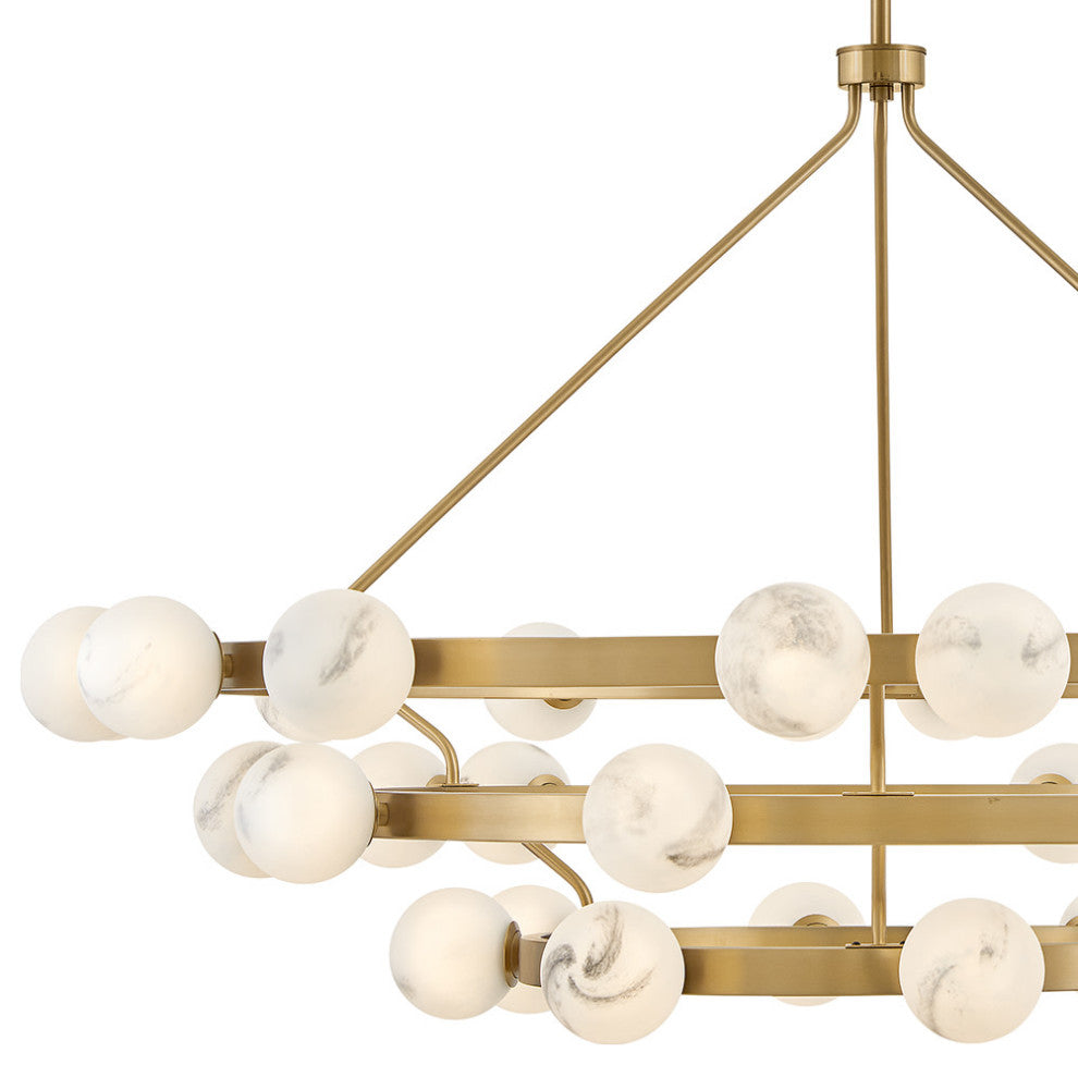 Fredrick Ramond Selene Chandelier, Lacquered Brass, Extra Large