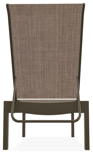 Leeward Sling Stackable Outdoor Chaise Lounge, Augustine Fennel/Beachwood