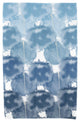 Beach Clouds, Geometric Print Beach Towel, Blue