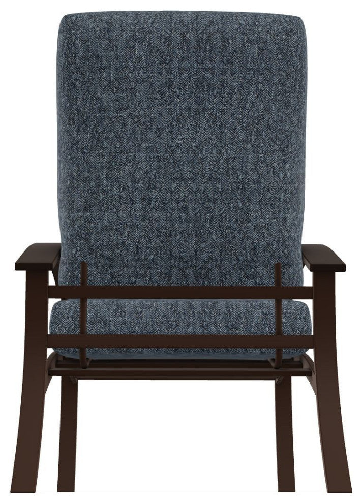 Belle Isle Cushion Deep Seating Outdoor Armchair, Restore Indigo/Kona