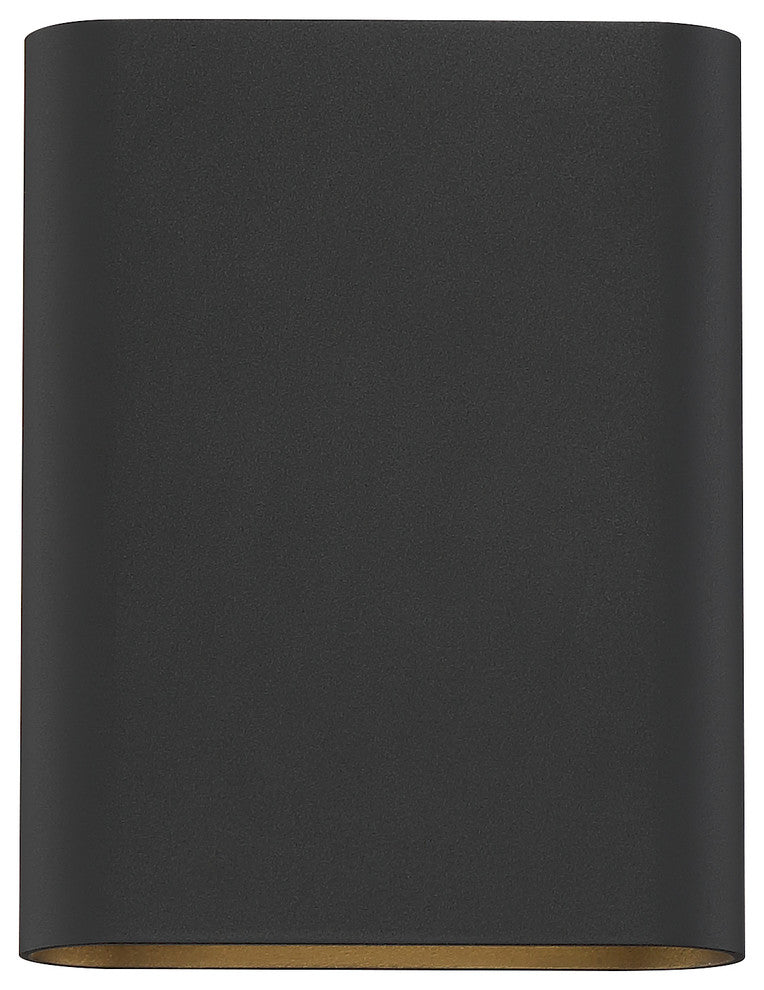 Lux 120-277v Dimmable Bi-Directional LED Wall Sconce, Black Finish