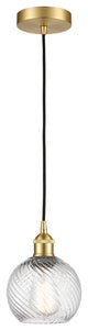 Innovations 616-1P-SG-G1214-6 1-Light Mini Pendant, Satin Gold