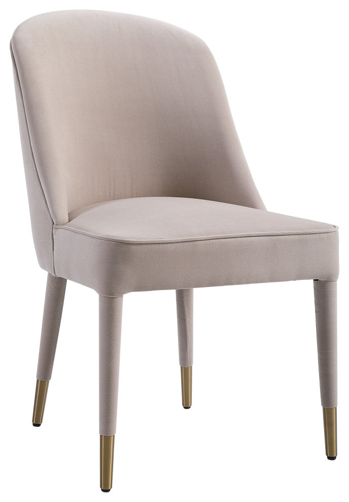 Brie Armless Chair, Champagne Set of 2