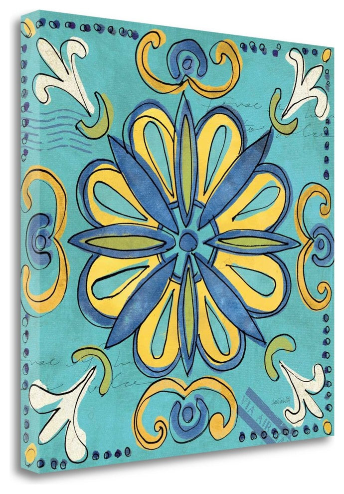 "Tuscan Sun Tile IV" By Anne Tavoletti, Giclee Print on Gallery Wrap Canvas